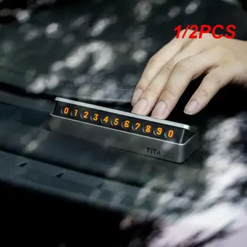 1/2DBS Világító autó stílus Telefonszám kártya Matrica autó ideiglenes parkolás Éjszakai ideiglenes parkoló kártya tábla