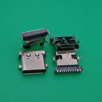 1-50db 16pin SMT Süllyesztett USB 3.1 Type-C anya csatlakozó Micro usb csatlakozó Töltő port Aljzat tápcsatlakozó Csere javító alkatrészek