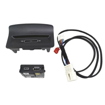 1 készlet hátsó ülés USB aljzat Armerst USB adapter autó C típusú aljzat Skoda Kodiaq Karoq 5QD035726L