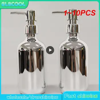 1 ~ 10DB 300/500ml galvanizáló samponos palack PET sajtó típusú krém üres üveg fürdőszoba tusfürdő gél nagy kapacitású szappan