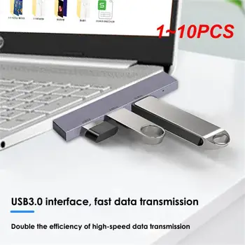 1 ~ 10DB 3IN1 kompakt Mini USB3.0 hub dokkoló állomás Plug and Play nagy sebességű USB hub számítógépes tartozékokhoz