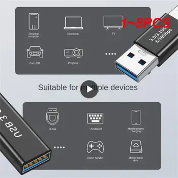 1 ~ 8DB 5 Gbps USB 3.0 A típusú apa-anya csatlakozó csatlakozó adapter USB3.0 A kettős apa / anya csatoló adapter csatlakozó
