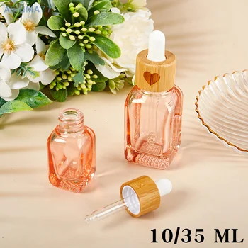 10/35 ml újratölthető átlátszó mini üres üveg cseppentő palack Protable Travel aromaterápiás folyadékadagoló illóolajhoz