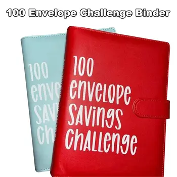 100 Boríték kihívás Iratgyűjtő megtakarítási kihívások Laza lapú iratrendező Költségvetési iratrendező készpénzes borítékkal Pénzszervező rendszer