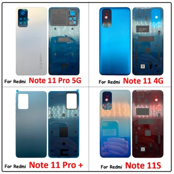 100% eredeti akkumulátorfedél üveg hátsó ajtóház hátlap csere tok Redmi Note 11 Pro 5G 11S 11 Pro Plus 11 4G készülékhez