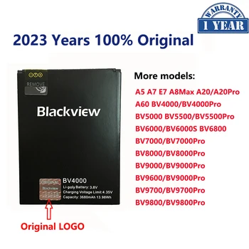 100% eredeti Blackview BV4000 BV5000 A7 A5 A60 E7 E7S A8 Max A20 BV6000 BV6000S BV7000 BV8000 BV9000 Pro telefon akkumulátor