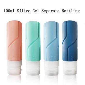 100ML perforált szilikon adagoló palack készlet 1/4 / 16db utazási kozmetikumok sampon tusfürdő gél arcmosó kézmosó szappan tartós palack