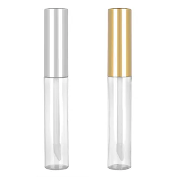 10db 10 ml-es DIY ajakbalzsam tubus tartály kupakkal Üres rúzsos üveg Lipgloss tubus kozmetikai mintatároló újratölthető palackok