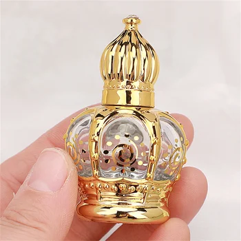 15ml Mini illóolaj tartály hordozható keverő parfümös üveg arany üres roll-on palackok luxus üres újratölthető palack