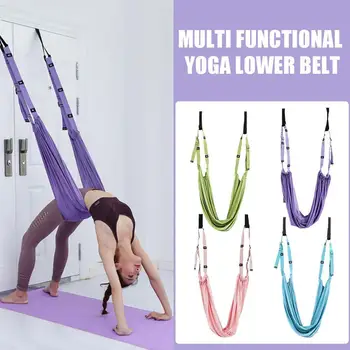 1db Légi jógakötél hátfájásra Multifunkcionális jóga alsó öv kézenállás nyújtó izmok Női fitnesz edzőeszközök