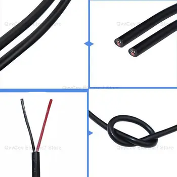 1M 2Pins DC tápkábel rézhuzal szigetelt elektromos PVC hosszabbító kábel USB ventilátorhoz LED szalag kábel 22/24/26/28AWG 1A 2A 3A