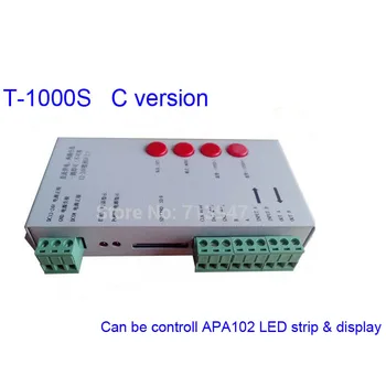 1X Új érkezésű T-1000S-C verzió SD kártyával használható APA102 LED digitális szalag APA102 LED kijelző ingyenes szállítás
