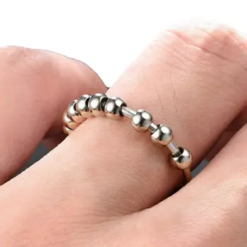 2022 Divatos stresszoldó szorongás elleni gyűrűk férfiaknak Nők rozsdamentes acél fonógyűrűk Fidget gyűrű ékszerek