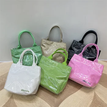 2023 Divat átlátszó táskák PVC zselés táskák nőknek Kézitáskák Candy Color Shopper pénztárcák vászon váll crossbody táska tengelykapcsoló