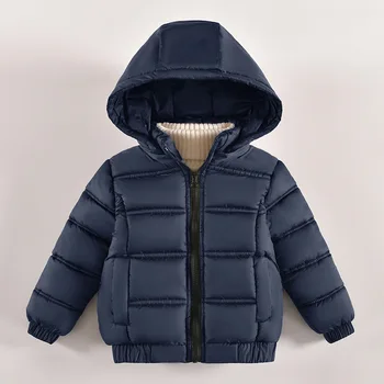 2023 Tartsd melegen fiú kabát őszi és téli egyszínű divat baba kabát kapucnis cipzáras felsőruházat születésnapi ajándék gyerekruhák