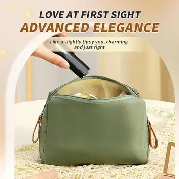 2023 Új sminktáska Egyszerű színű kozmetikai táska nőknek tasak piperetáska vízálló hordozható mini rúzstáska Dropshippi Q0O1
