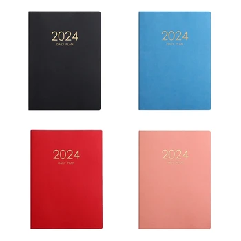 2024 Plan Notebook Calendar Sűrített napi terv Notebook Heti jegyzetfüzet Irodai tanszerek