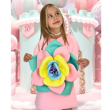 2024 Új Candy Princess elegáns virág tini ruha Karácsony születésnapi ünnepi gyermekruházat Party jelmez Kislány ruhák