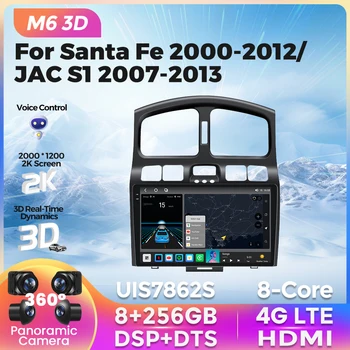 2K QLED A legújabb Android autórádió képernyő a Hyundai Santa Fe 2000-2012 számára a JAC S1 számára 2007 - 2013 GPS vezeték nélküli Carplay Auto AI hang