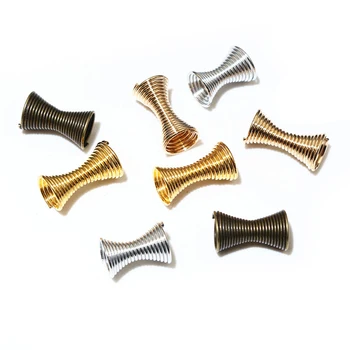 30db fém rugós tölcsér alakú távtartó gyöngyök sapkák DIY gyöngyözés megállapítások Végsapkák Gyöngydugók ékszerkészítéshez Kiegészítők