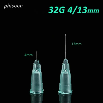 32G tű piercing átlátszó fecskendő injekciós ragasztó átlátszó kupak gyógyszeres injekciós tűhöz 32G 4mm 13mm