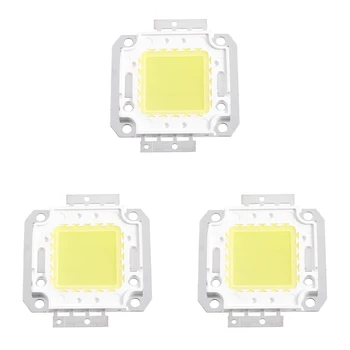 3X Négyzet alakú fehér DC lámpa COB SMD LED modul chip 30-36V 20W
