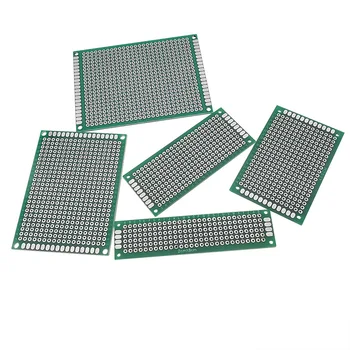 5Pcs 2x8 3x7 4x6 5x7 6x8 7x9cm kétoldalas PCB prototípus DIY univerzális nyomtatott áramköri lap NYÁK-kártya Arduino-hoz
