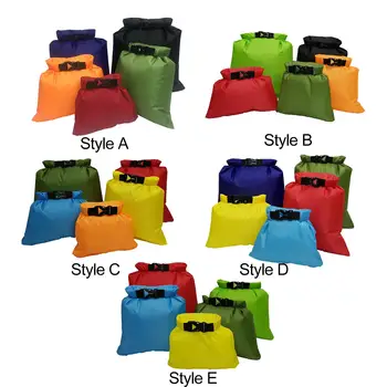 5Pcs száraz táska vízálló táska készlet tartós hordozható többcélú kiegészítők Kültéri tárolótáska 1.5L 2.5L 3.5L 4.5L 6L csónakázáshoz