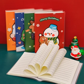 64Lapok/Könyvjegyzetfüzet A7 Diák írószerek Kawaii Aranyos rajzfilm Karácsonyi gyakorlat Jegyzetek Tervező Napló Jegyzetek Napló Jegyzettömb