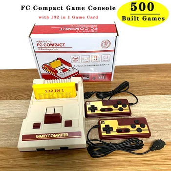 8 bites videojáték-konzol Beépített 500 klasszikus játék Családi számítógép TV játék Consola Support játékkazetta FC retro játékhoz