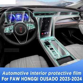 A FAW HONGQI OUSADO 2023 2024 sebességváltó panel navigációs képernyőjéhez Autóipari belső TPU védőfólia burkolat karcmentes