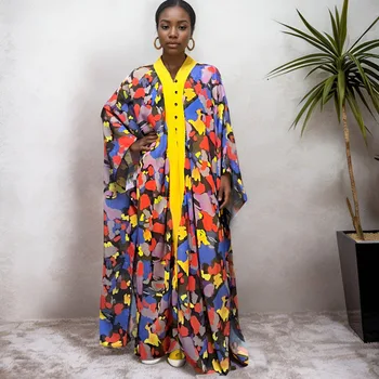 Afrika ruhák nők 2024 2 db készlet Dashiki afrikai tavaszi sifon ruhák hosszú felsők nadrág öltöny plusz méret partiruha hölgynek
