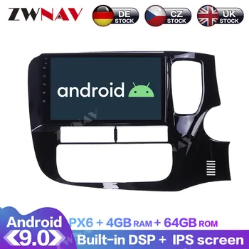Android 10 360 kamera IPS képernyő a Mitsubishi Outlander számára 2014 2015 - 2019 RDS autó GPS navigáció rádió DVD lejátszó multimédia