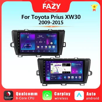 Android 12 Auto Radio multimédiás videolejátszó Toyota Prius XW30 2009 - 2015 Carplay érintőképernyő GPS navigáció DSP sztereó