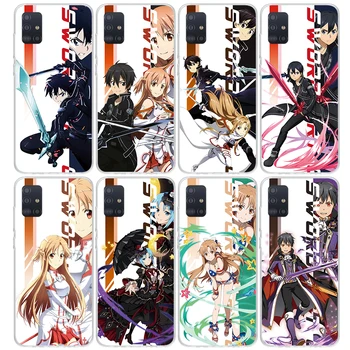 Anime Sword Art Online SAO telefontok Samsung Galaxy A51 A50S A41 A40 A31 A30S A21S A20S A10S A20E A71 A70 A6 A7 A8 A9 nyomtatás