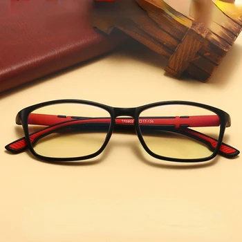 Anti Blue Light Presbyopia szemüveg tükör férfi nagy keretes üzleti olvasószemüveg +1,0+1,5+2,0+2,5+3,0+3,5+4,0 Szemüveg
