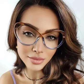 Anti Blue Light szemüvegkeret női túlméretezett pillangó alakú szemüvegkeret TR90 retro irodai dekorációs szemüveg
