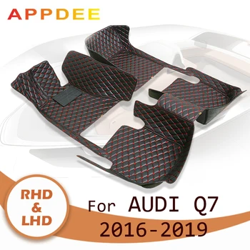APPDEE Autószőnyegek AUDI Q7-hez (öt ülés) 2016 2017 2018 2019 Egyedi automatikus lábpárnák autó szőnyegfedél