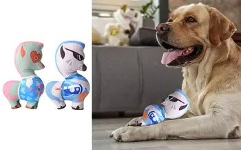 Aranyos interaktív kutya nyikorgó plüss játék kutya játék harapásálló fogak tiszta rágójáték vicces kisállat kellékek kutyáknak macskák állatok