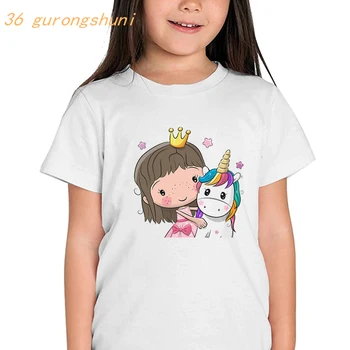 Aranyos lányok grafikus pólók fiú rajzfilm egyszarvú gyermek ruházat kawaii anime Ló lány póló gyerek ruhák fiú póló