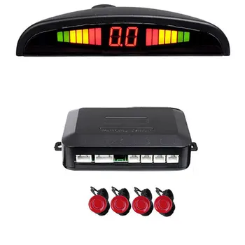 Autó hátrameneti tartalék parkolási rendszer Bibi Sound Buzzer riasztás emlékeztető LED Displayer Autó parkoló érzékelő készlet