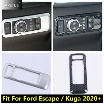 Autó kiegészítők Fényszórók Lámpák Kapcsológomb Panel Dekor Fedél burkolat a Ford Escape / Kuga 2020 - 2023 matt / szénszálas