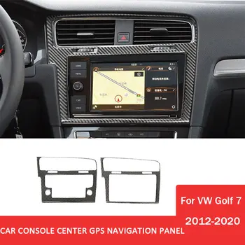 Autó központi vezérlése GPS navigációs panel díszítő matricák szénszálas Volkswagen VW Golf 7 Gti Mk7 2012-2020 automatikus tartozékok