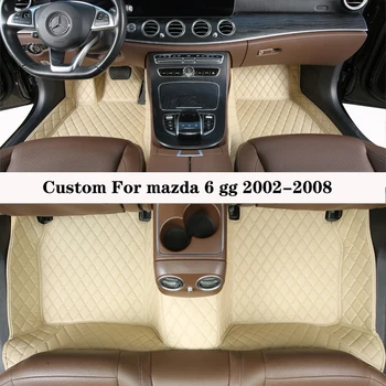 Autó padlószőnyeg egyedi Mazda 6 Gg 2002 2003 2004 2005 2006 2007 2008 gyémánt szőnyeg luxus lábpárnák automatikus szőnyeg tartozék