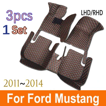 Autó padlószőnyegek Ford Mustanghoz 2011 2012 2013 2014 Egyedi automatikus lábpárnák autó szőnyegborítás