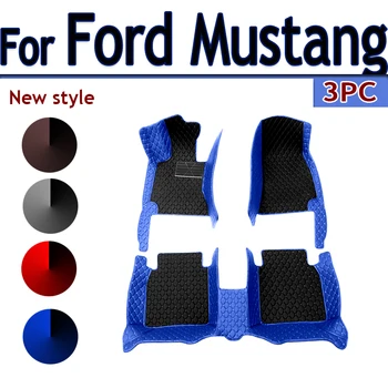 Autó padlószőnyegek Ford Mustanghoz 2015 2016 2017 2018 2019 2020 2021 2022 Egyedi automatikus lábpárnák autó szőnyegborító