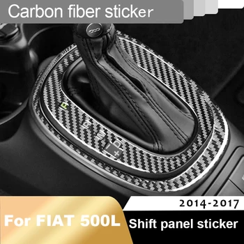 autóipari belső matrica Fiat 2014-2017 500L szénszálas váltópanel dekoratív matrica
