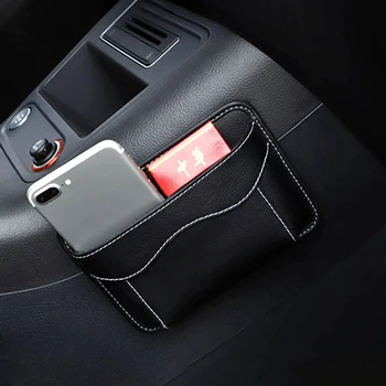 Autós tároló doboz PU bőr belső kiegészítők Univerzális autós tasaktáskák Szervező kártyák Mobiltelefon gyűjtő ragacsos táska