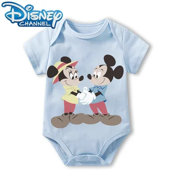 Babaruhák bodyja újszülött csecsemő jumpsuit fiúknak Lányok Disney Mickey egér rövid ujjú Romper Onesies 0-12 hónapos korig