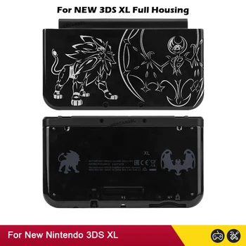 Black Limited Edition felső és alsó teljes ház Shell tok csere konzol tok Előlap fedél az ÚJ 3DS XL kiegészítőkhöz